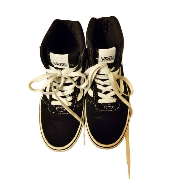 Vans Classic Black Suede/Canvas Sk8-Hi Skateboard Shoe Unisex - Picture 4 of 6